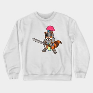 In Armor with Long Sword - Red Panda Crewneck Sweatshirt